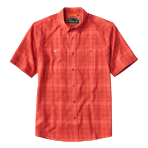 Orvis Tech Chambray Short-Sleeved Plaid Work Shirt - Men's