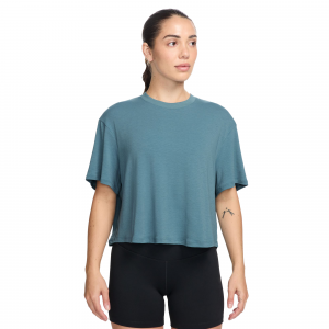 Nike One Relaxed Dri-FIT Cropped Short-Sleeved Top - Women's