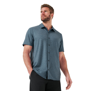 TravisMathew Featherweight Night Short Sleeve Button Up Shirt - Men's