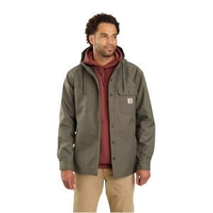 Carhartt Rain Defender Relaxed Fit Heavyweight Hooded Shirt Jacket - Men's