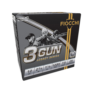 Fiocchi 3-Gun Match Legacy Series 12 Gauge 2.75" 7.5 Shot Ammunition 25 Rounds