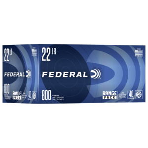 Federal Range Pack 22 Long Rifle 40 Grain LRN Ammunition 800 Rounds