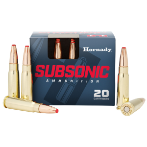 Hornady Subsonic 7.62x39 255 Grain SUB-X Ammunition 20 Rounds