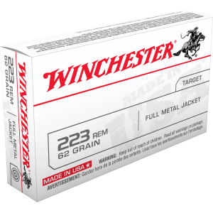 Winchester Ammo USA 223 Remington 62 Grain FMJ Ammunition 20 Rounds