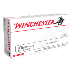 Winchester Ammo USA 10mm 180 Grain FMJ Ammunition 50 Rounds