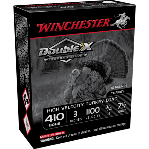 Winchester Ammo Double X Diamond Grade Turkey 410 Gauge 7.5 Shot 3" 3/4 oz Ammunition 10 Rounds