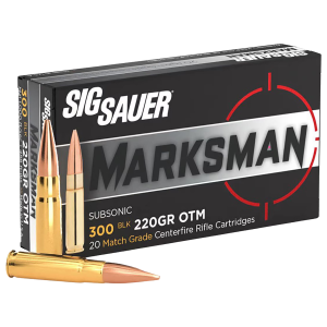 Sig Sauer Marksman Match 300 Blackout 220 Grain OTM Subsonic Ammunition 20 Rounds