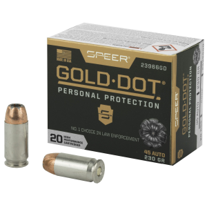 Speer Speer Gold Dot Personal Protect 45 ACP 230 Grain GDHP Ammunition 20 Rounds - $38.99 at Als.com