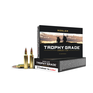 Nosler Trophy Grade 22 Creedmoor 70 Grain Ammunition 20 Rounds