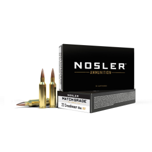 Nosler Match Grade 22 Creedmoor 85 Grain HPBT Ammunition 20 Rounds