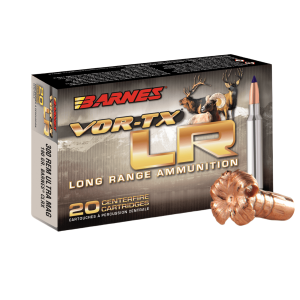Barnes Bullets VOR-TX Rifle 6mm Creedmoor 95 Grain LRX Boat Tail Ammunition 20 Rounds
