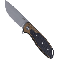 Columbia River CRKT Jake EDC Folding Pocket Knife Black / Brown 3.32" 12C27