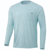 Huk Waypoint Running Lakes Long Sleeve Shirt - Men's Beach Glass M