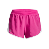 Under Armour Fly-By 2.0 Short - Women's Pink Shock / White / Reflective L