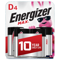 Energizer Max Aa Battery D 4 Pack