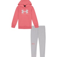 Under Armour Logo Applique Tunic Hoodie Set - Girls' Bittersweet Pink 6X