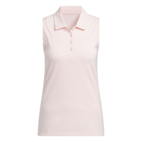 Adidas Ultimate365 Solid Sleeveless Polo Shirt - Women's Sandy Pink L