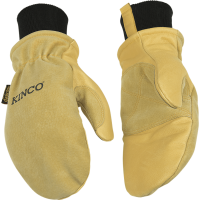 Kinco Lined Heavy-duty Premium Grain & Suede Pigskin Ski Mitt W/ Omni-Cuff - Men's