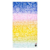 Slowtide Sunset In The Village Beach Towel