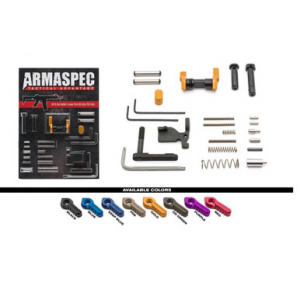 Armaspec Gun Builders Stainless AR 15 Lower Parts Kit: Gold - 