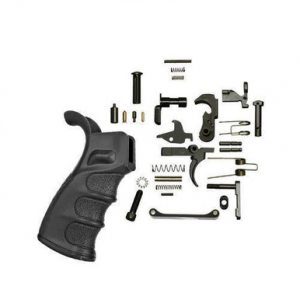 AR 15 lower Parts Kit with EAG Grip (Black) - 