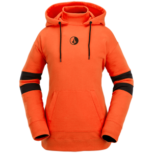 Women's Volcom Banded Hoodie 2023 in Orange size Medium | Cotton/Polyester