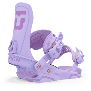 Women's Union Trilogy Snowboard Bindings 2025 in Purple size Small | Plastic