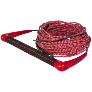 Ronix Combo 3.0 Hide Grip Wakeboard Handle + 70 ft Mainline 2025 in Red