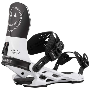 Arbor HeMedium/Largeock Snowboard Bindings 2025 in White | Nylon/Plastic
