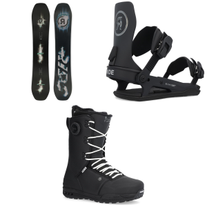 Ride Algorythm Snowboard 2025 - 154 Package (154 cm) + M Mens in White size 154/M | Nylon/Aluminum/Bamboo
