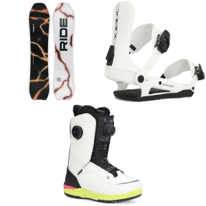 Ride Psychocandy Snowboard 2025 - 142 Package (142 cm) + M Womens in White size 142/M | Nylon/Aluminum