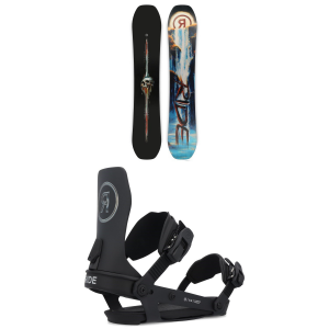 Ride Shadowban Snowboard 2025 - 157 Package (157 cm) + L Mens in White size 157/L | Aluminum/Bamboo