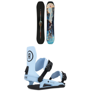 Ride Shadowban Snowboard 2025 - 157 Package (157 cm) + M Mens in White size 157/M | Nylon/Aluminum/Bamboo