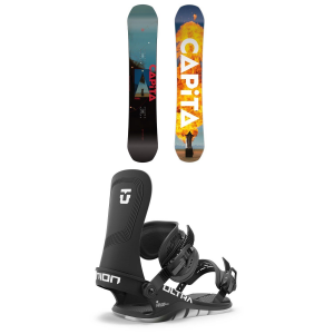 CAPiTA Defenders Of Awesome Snowboard 2025 - 155W Package (155W cm) + S Mens in Black size 155W/S | Nylon