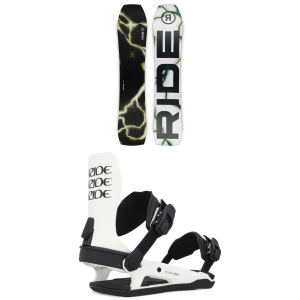 Ride Warpig Snowboard 2025 - 151 Package (151 cm) + M Mens in White size 151/M | Nylon/Aluminum/Bamboo
