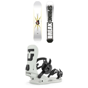 CAPiTA Spring Break Resort Twin Snowboard 2025 - 158 Package (158 cm) + M Mens in White size 158/M | Aluminum