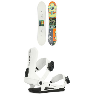 Women's Ride Saturday Snowboard 2025 - 146 Package (146 cm) + M Womens in White size 146/M | Nylon/Aluminum