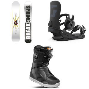 CAPiTA Spring Break Resort Twin Snowboard 2025 - 160 Package (160 cm) + S Mens in Black size 160/S | Aluminum