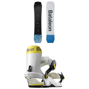 Bataleon Whatever Snowboard 2025 - 159W Package (159W cm) + Large/X-Large Mens in White size 159W/L/Xl | Aluminum