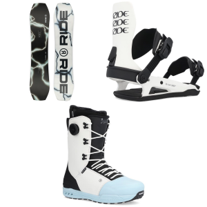 Ride Twinpig Snowboard 2025 - 157 Package (157 cm) + M Mens in White size 157/M | Nylon/Aluminum/Bamboo