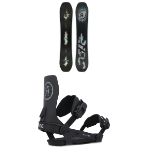 Ride Algorythm Snowboard 2025 - 155W Package (155W cm) + L Mens in White size 155W/L | Aluminum/Bamboo