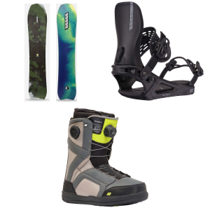 K2 Excavator Snowboard 2025 - 154 Package (154 cm) + M Mens in Black size 154/M | Nylon/Bamboo