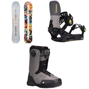 K2 Almanac Snowboard 2025 - 153 Package (153 cm) + L Mens in Black size 153/L | Nylon/Bamboo