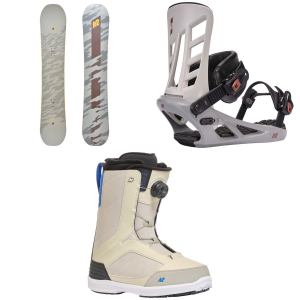 K2 Gateway Pop Snowboard 2025 - 157W Package (157W cm) + M Mens in Black size 157W/M | Nylon