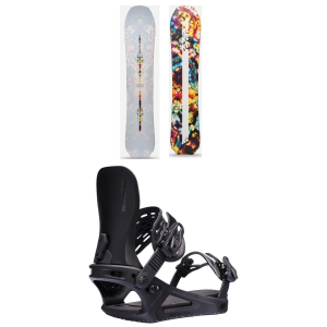 K2 Almanac Snowboard 2025 - 141 Package (141 cm) + M Womens in Black size 141/M | Nylon/Bamboo