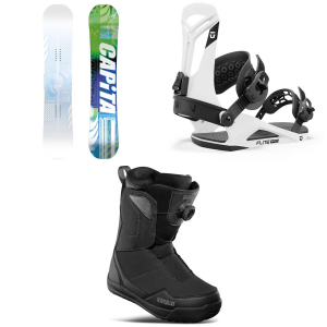CAPiTA Pathfinder Reverse Camber Snowboard 2025 - 151 Package (151 cm) + M Mens in White size 151/M | Aluminum