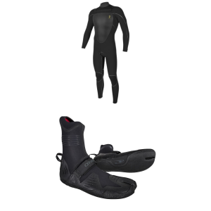 O'Neill 4.5/3.5 Mutant Legend Chest Zip Hooded Wetsuit 2024 - X-Large Package (XL) + 6 Booties in Black size Xl/6 | Rubber/Neoprene