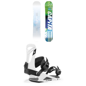 CAPiTA Pathfinder Reverse Camber Snowboard 2025 - 151 Package (151 cm) + M Mens in White size 151/M | Aluminum