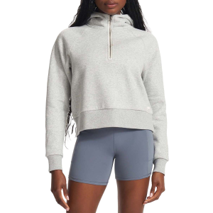 Women's Vuori Restore Half Zip Hoodie 2025 in Gray size Small | Cotton/Polyester