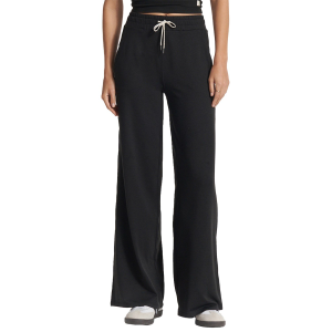 Women's Vuori Halo Essential Wideleg Pants 2025 in Black size Medium | Elastane/Polyester
